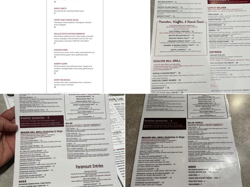 The Paramount Menu