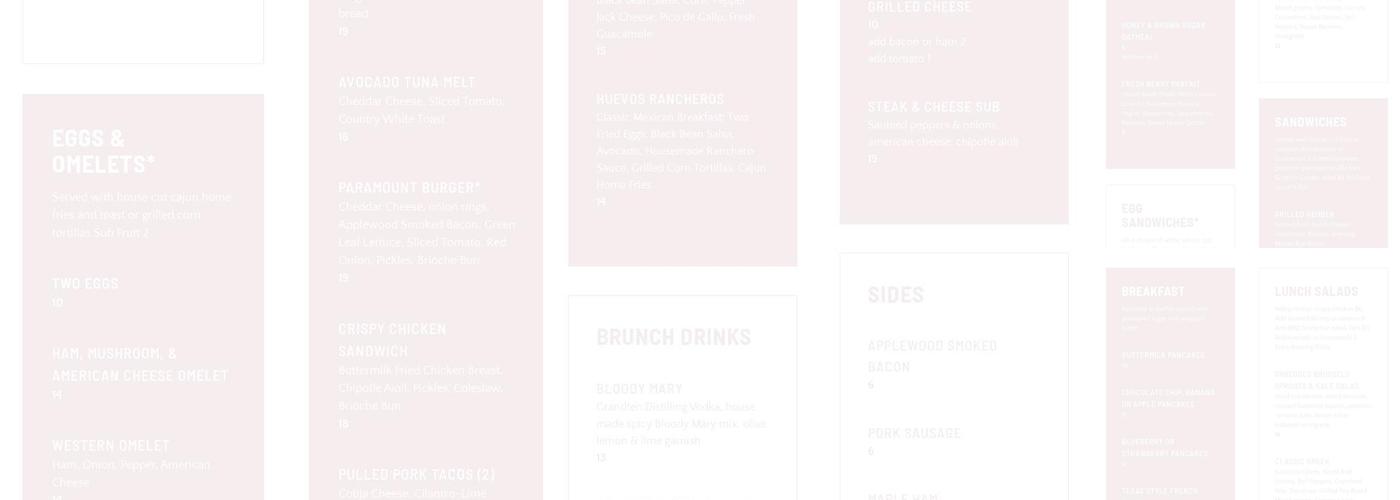 The Paramount Menu