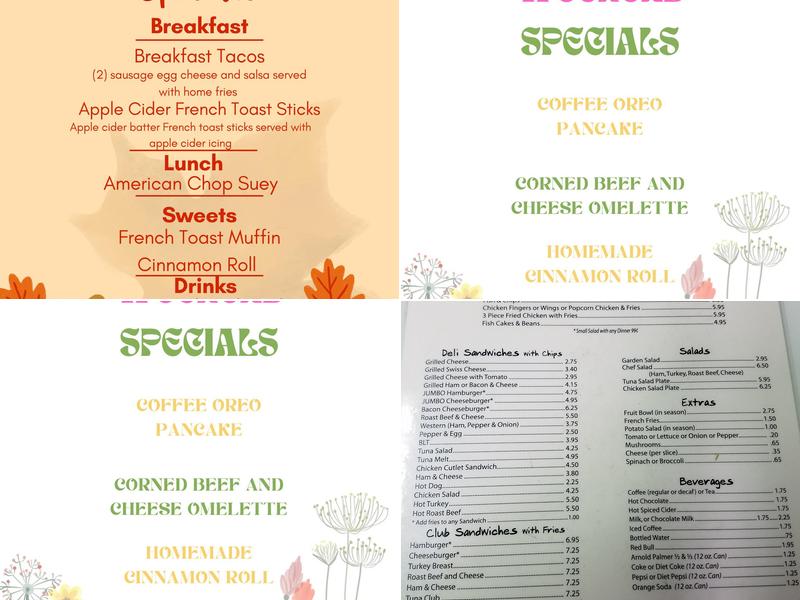 Paul Revere Restaurant Menu