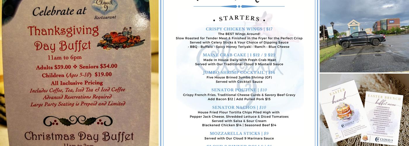 Cloud 9 Restaurant Menu