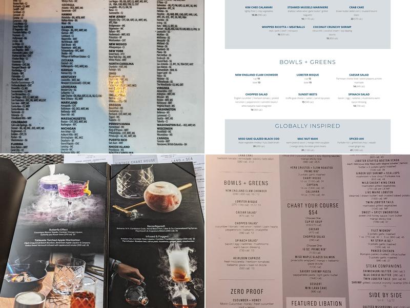 Chart House Menu