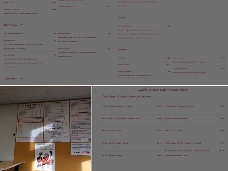 Joe's Famous Subs & Pizza Menu