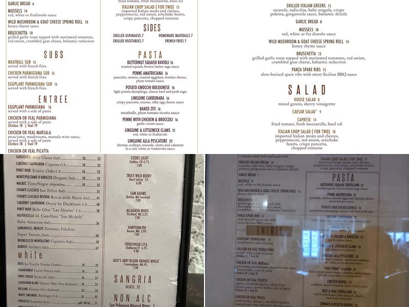 Panza Menu