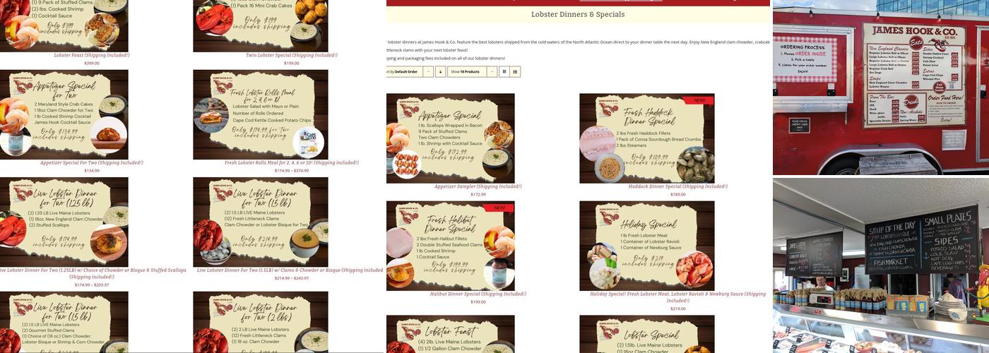 James Hook & Co Menu