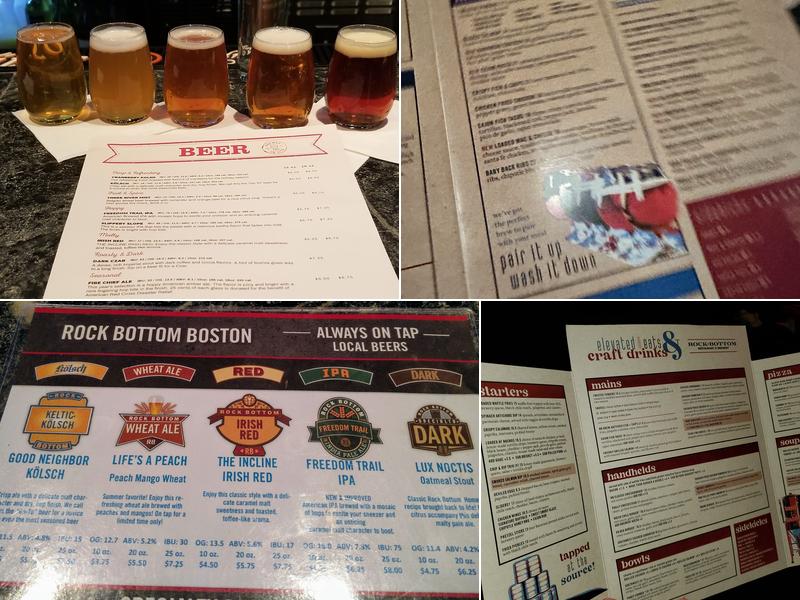 Rock Bottom Restaurant & Brewery Menu