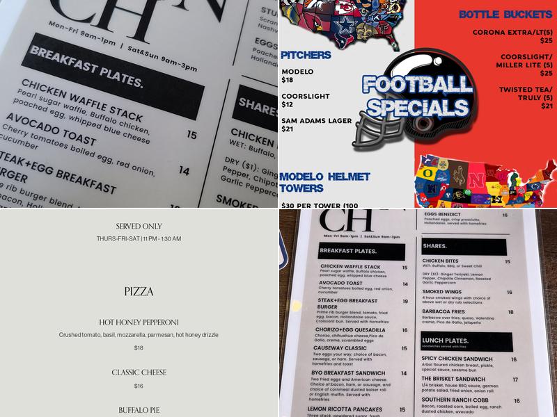 Causeway Boston Menu