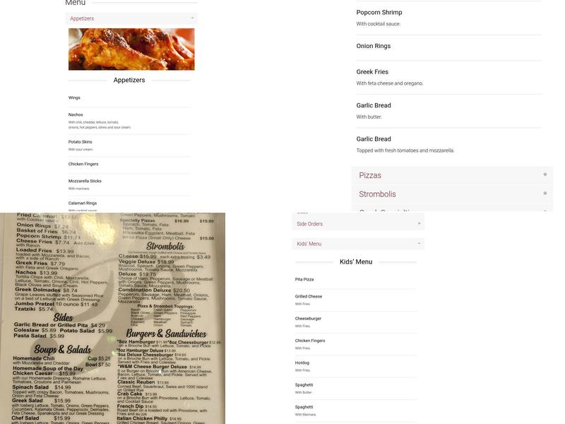 Paul's Deli Restaurant Menu