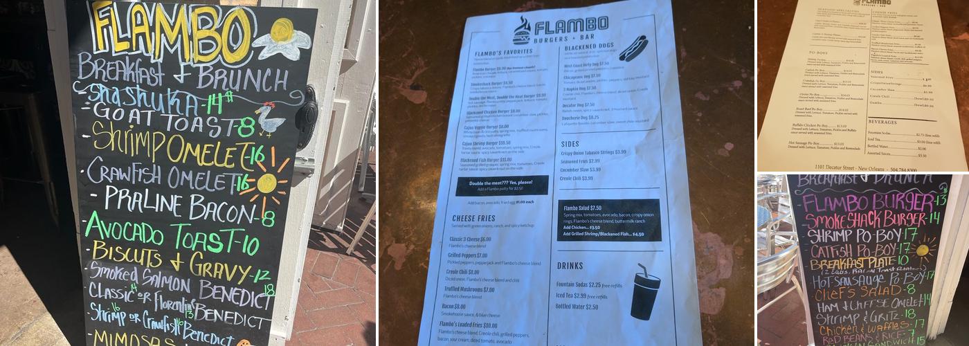 Flambo - Breakfast, Brunch and Bar Menu