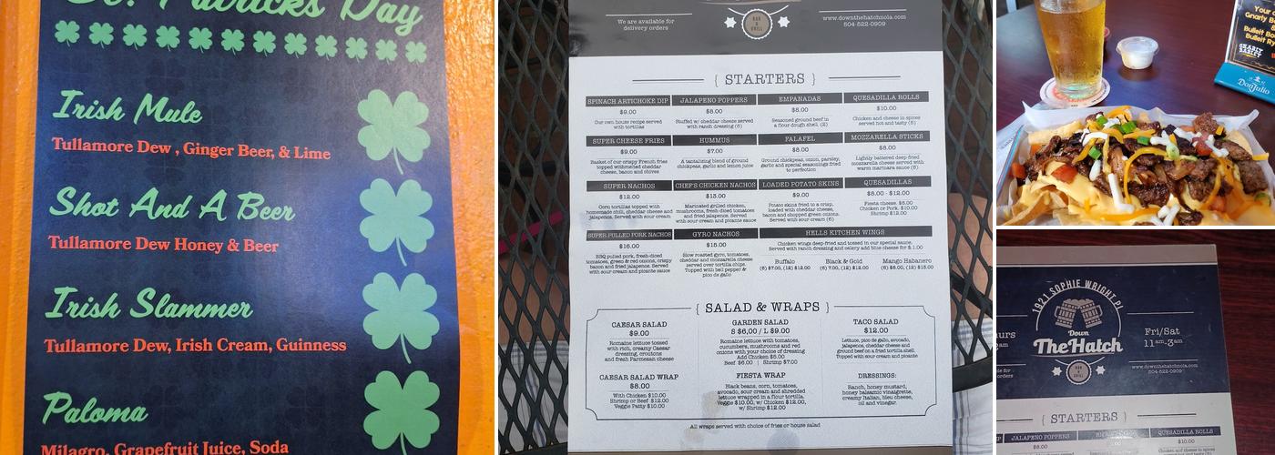 Down the Hatch Menu