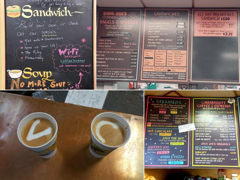 Java Joe's Corner Cafe Menu