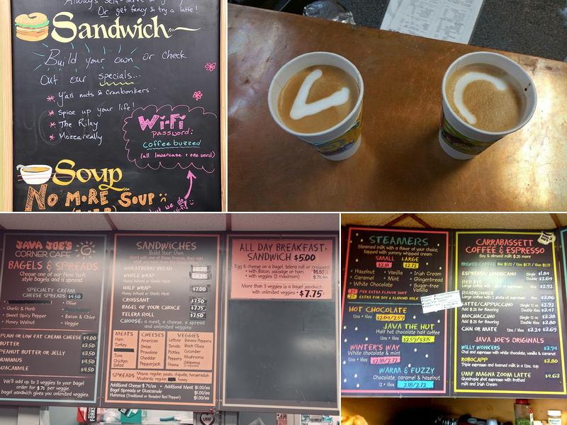 Java Joe's Corner Cafe Menu