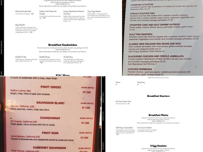Cafe Maspero Menu