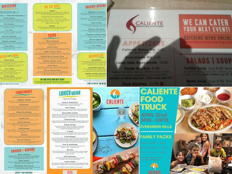 Caliente Mexican Craving | Central City, LA Menu