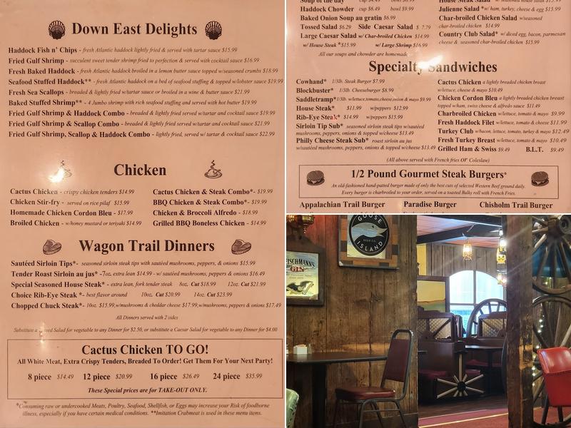 Chuck Wagon Restaurant Menu