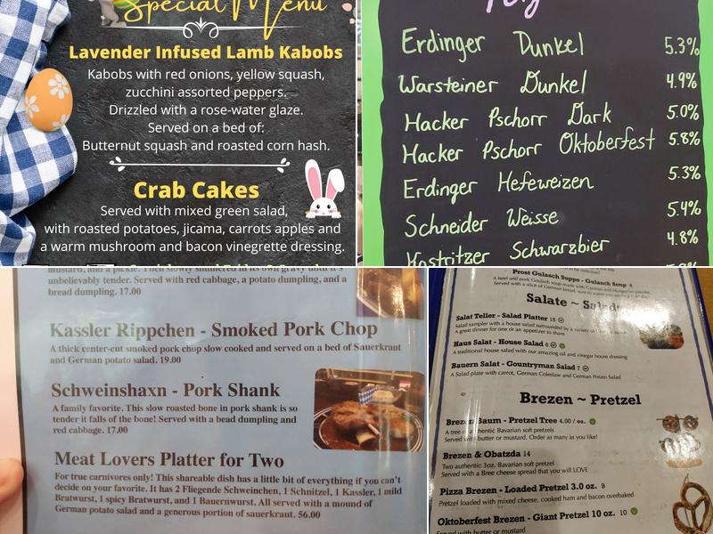 Prost German Restaurant Aberdeen, MD Menu