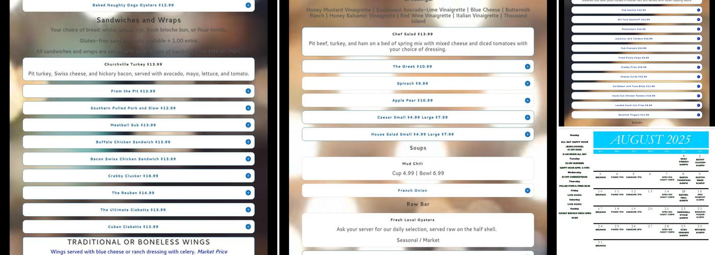 Naughty Dogs Restaurant Pub and Grill Menu