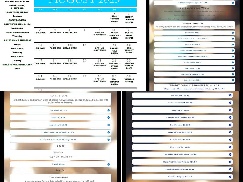 Naughty Dogs Restaurant Pub and Grill Menu