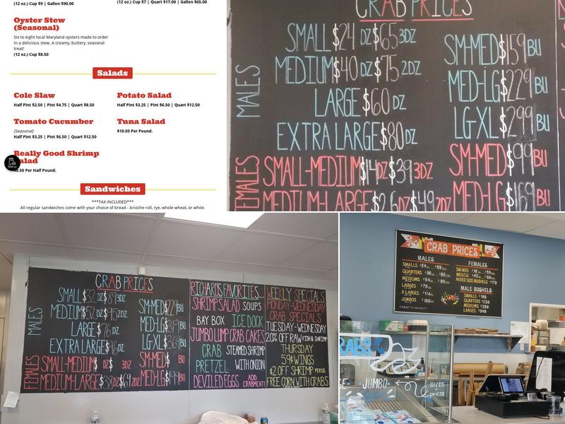 Richard's Fish & Crabs Menu