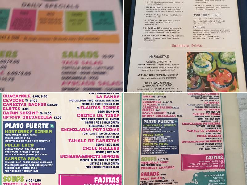 La Carreta Menu