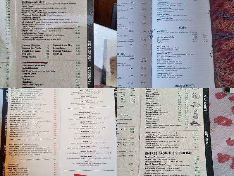 Café De Bangkok Menu