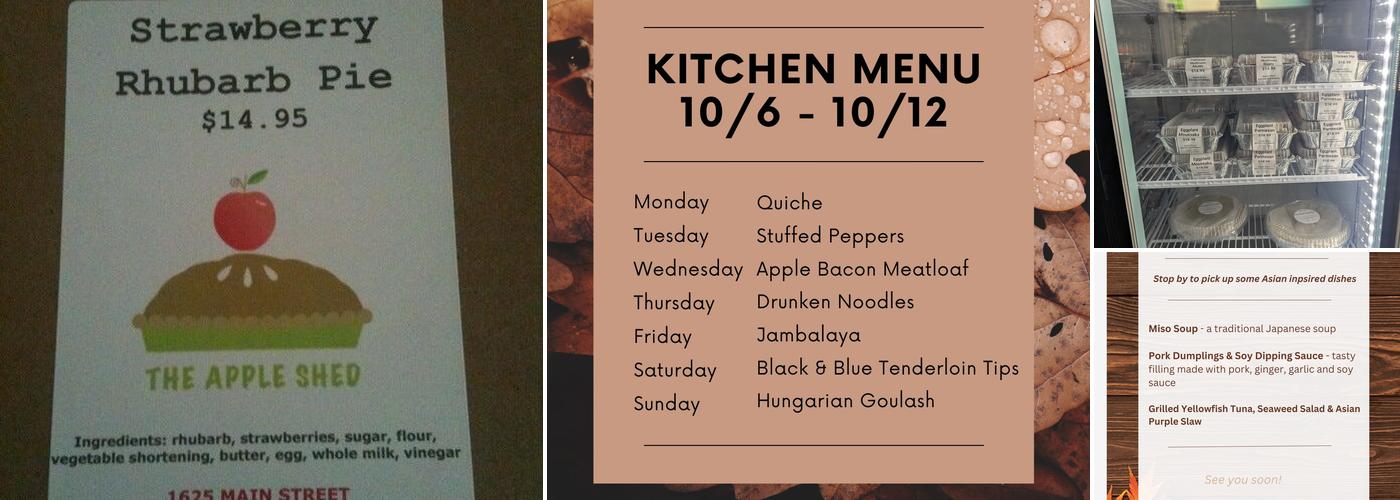 The Apple Shed Kitchen & Bakery Menu