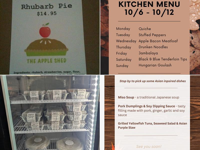 The Apple Shed Kitchen & Bakery Menu