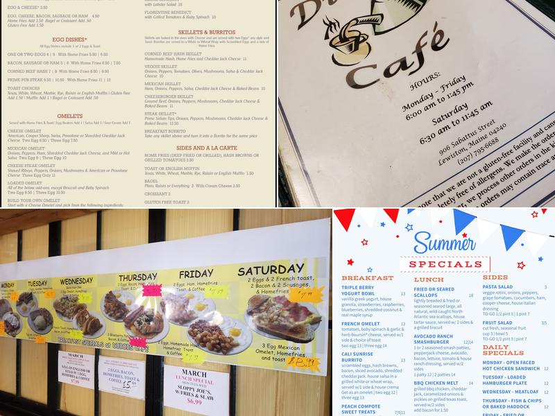 Dubois Cafe Menu