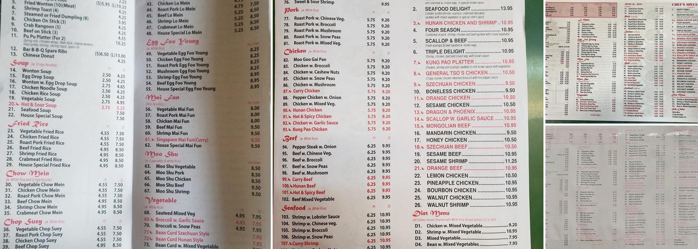 Bei Jing Menu