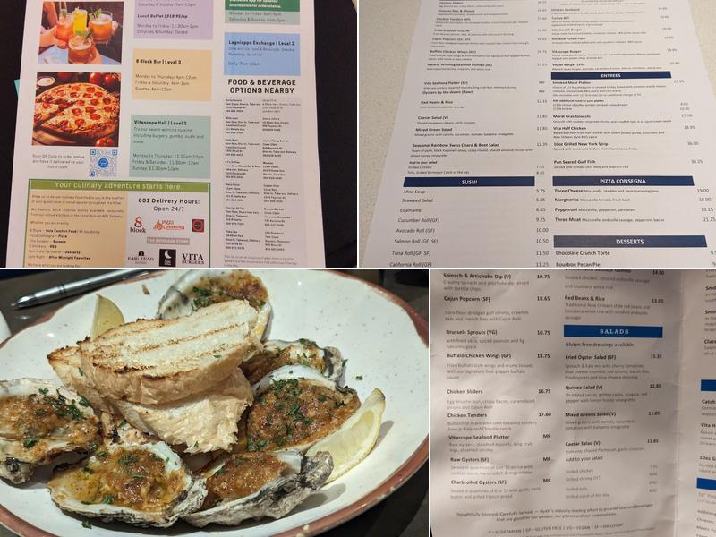 Vitascope Hall Menu
