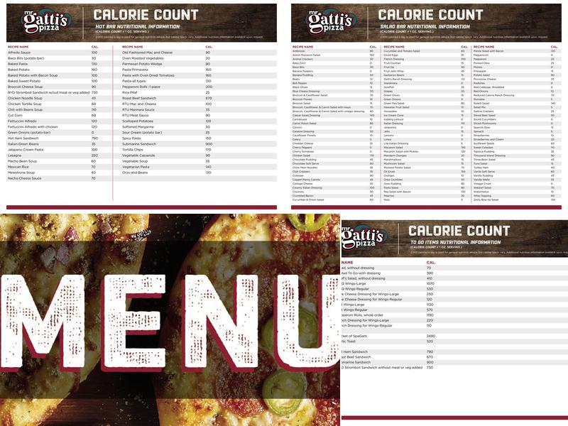 Mr Gatti's Pizza Menu
