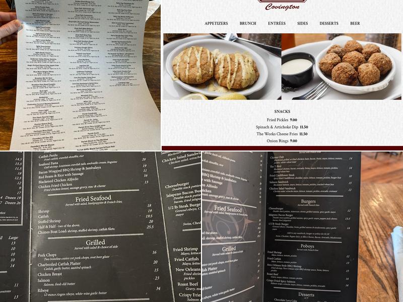 The Chimes East Menu