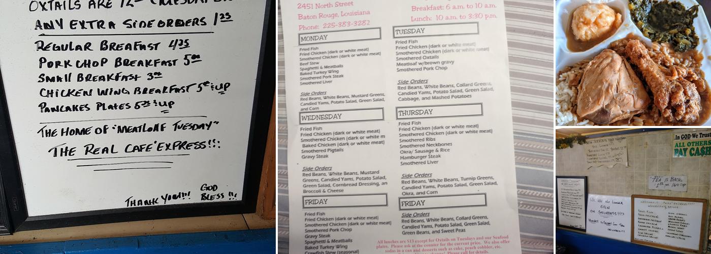 Cafe Express Menu
