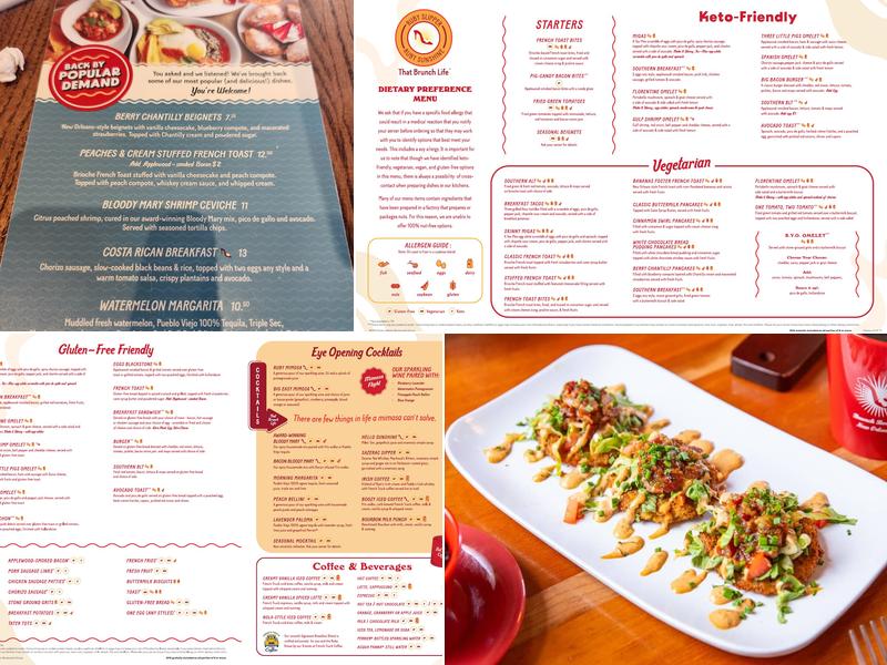 Ruby Slipper Cafe Menu