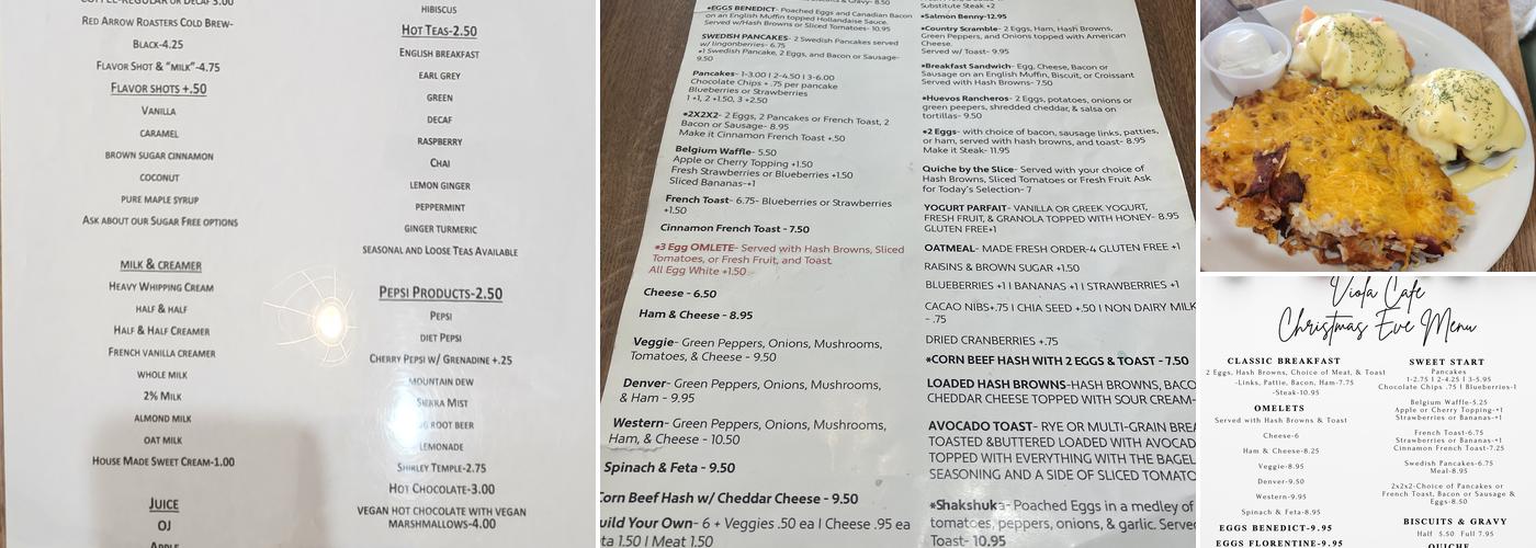 Viola Cafe Menu