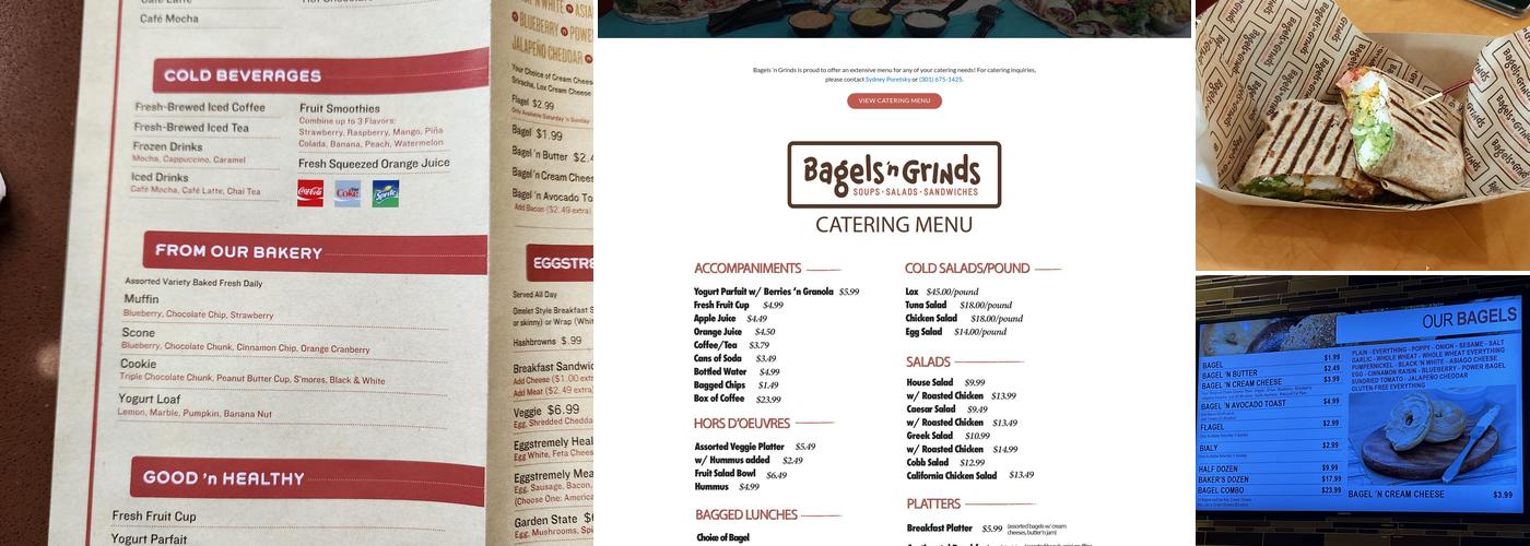 Bagels 'n Grinds Menu