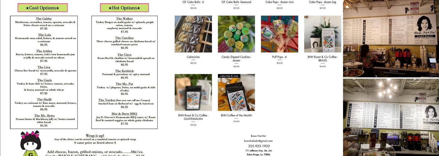 Brew Ha-Ha! Menu
