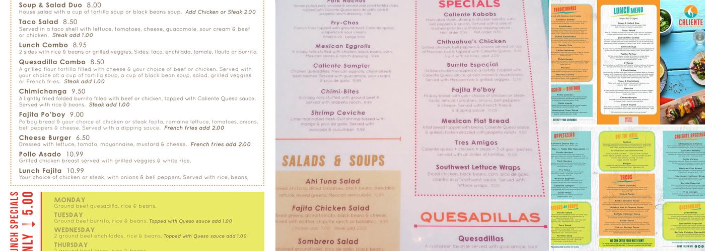 Caliente Mexican Craving | Catering & Food Truck Menu