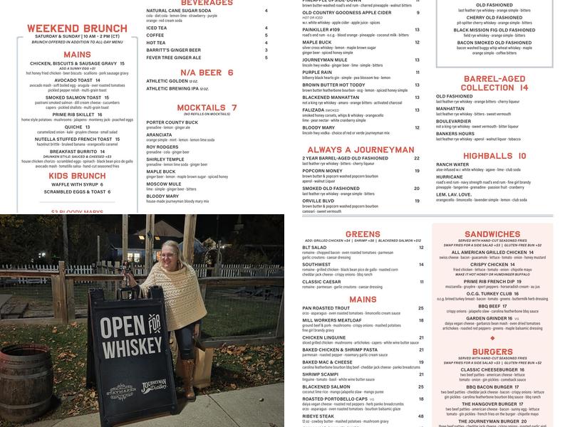 Journeyman Distillery Menu