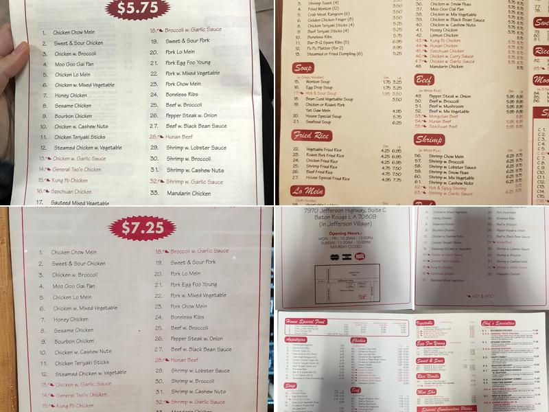 King's Wok Menu