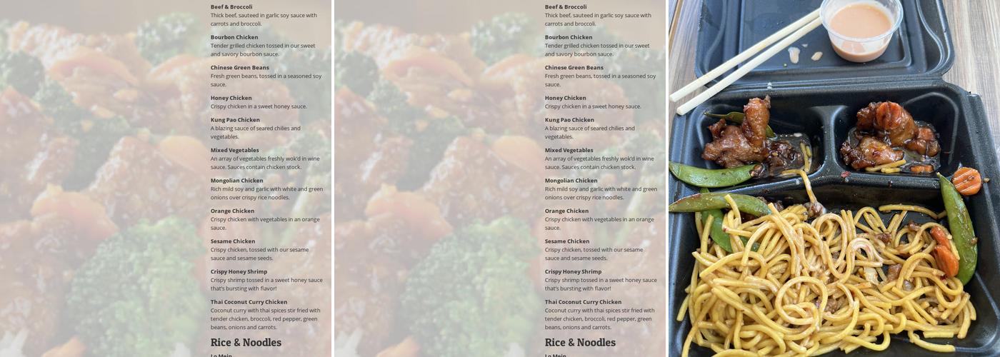 Pei Wei Asian Express Menu