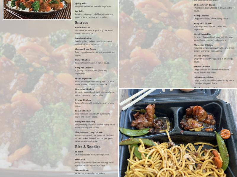 Pei Wei Asian Express Menu