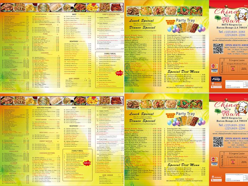 Chinatown Menu