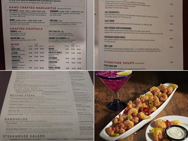 LongHorn Steakhouse Menu