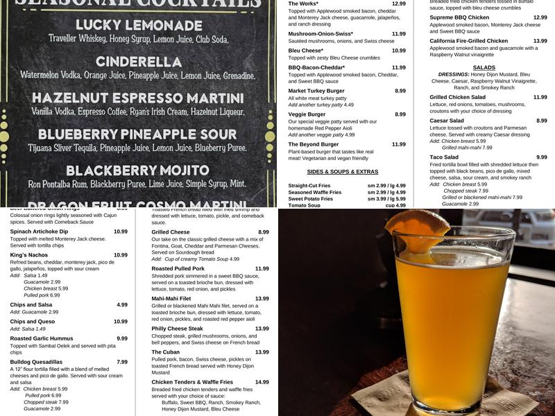 The Bulldog, Baton Rouge Menu