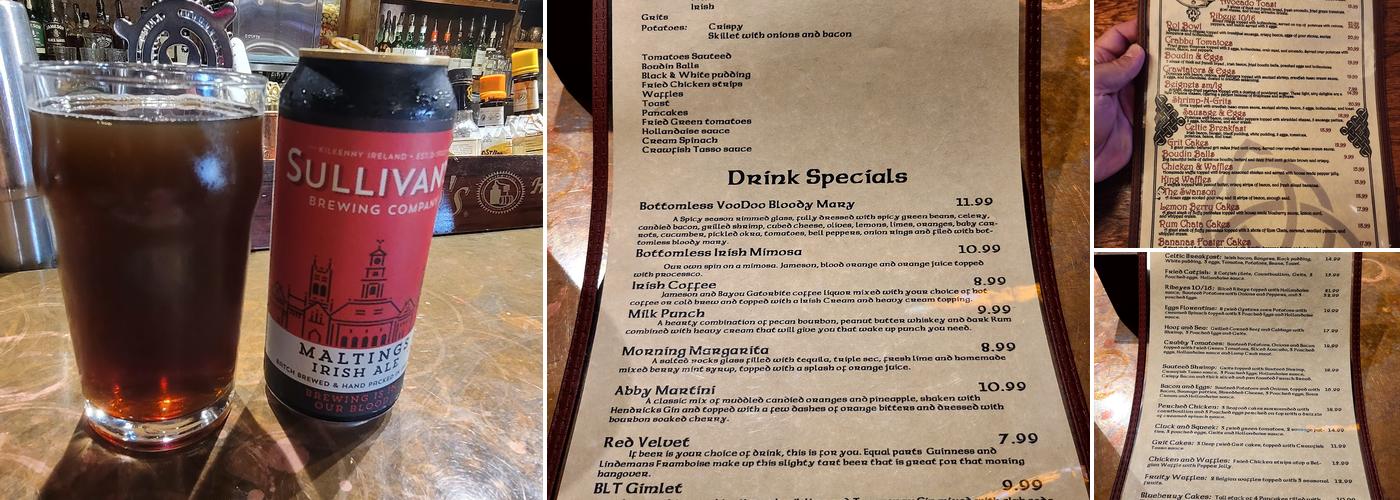 MacFarlane's Celtic Pub Menu