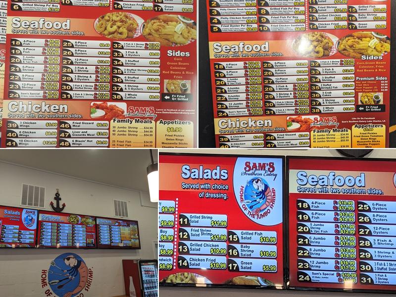 Sam's Southern Eatery Menu