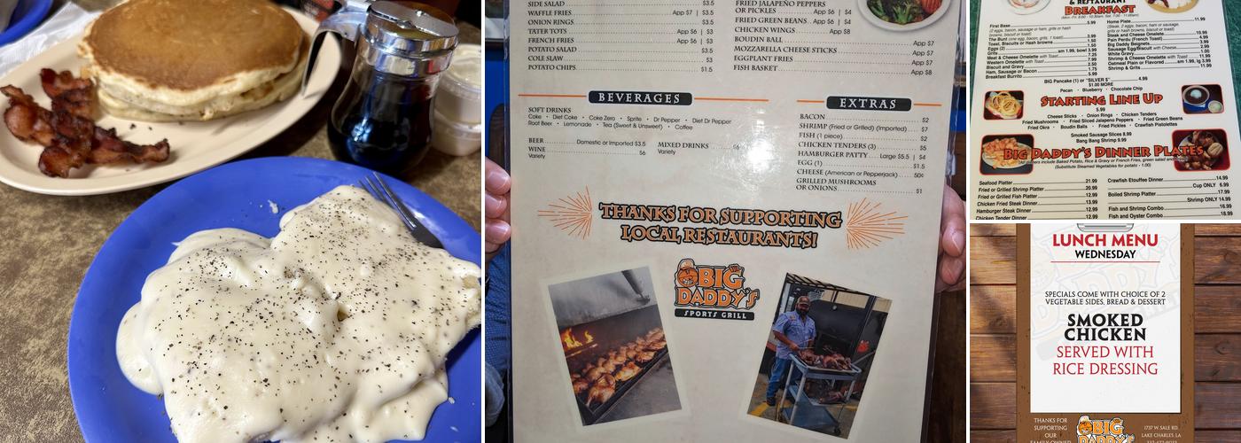 Big Daddy's Sports Grill Menu