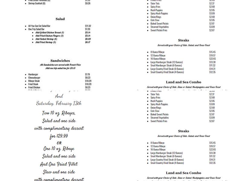 Mildred's Restaurant Menu