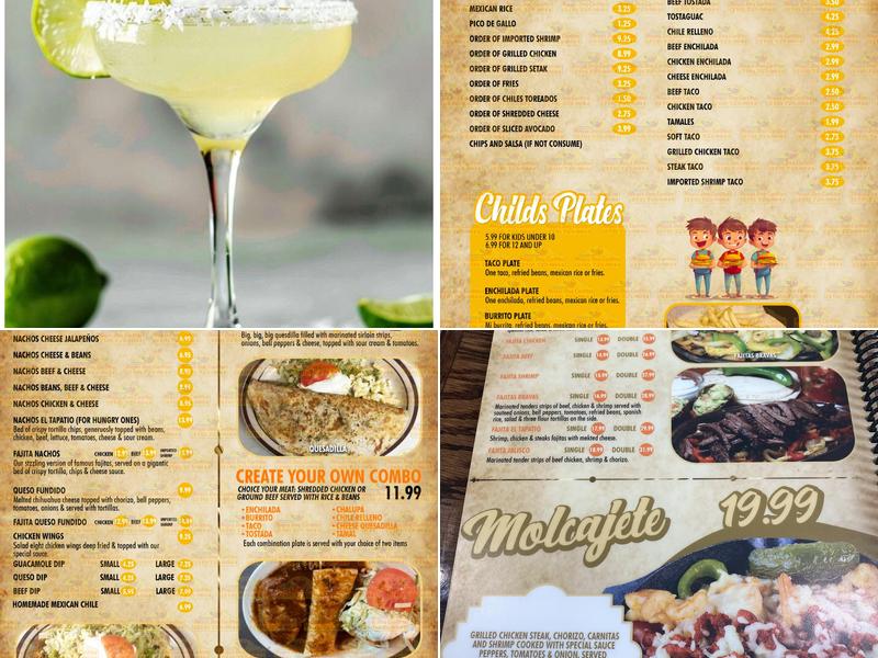 El Tapatio Dos Menu