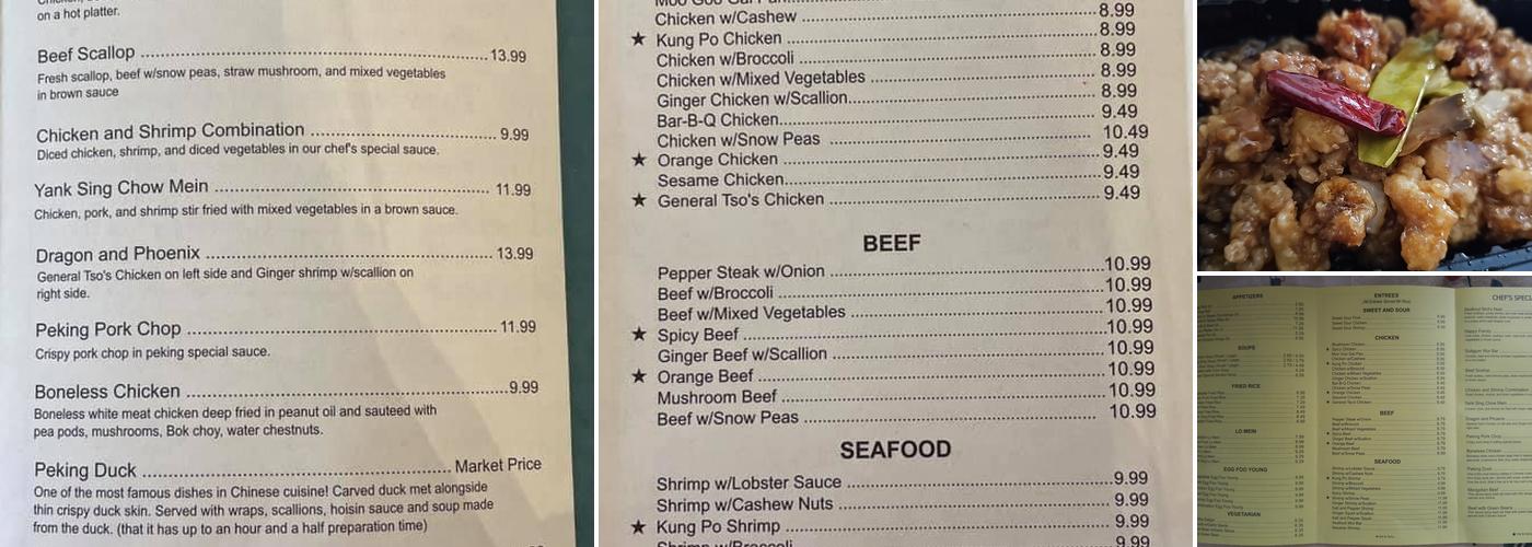 Yank Sing Menu